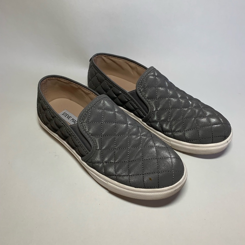 Steve Madden slip on grey sneakers